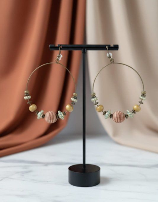 Boucles d'oreilles créoles Bohème