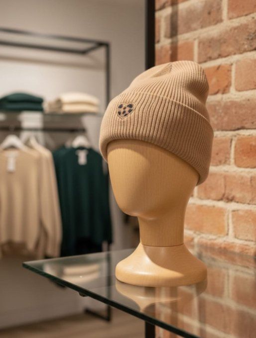 ​Bonnet à Revers – Tendance Cœur Léopard