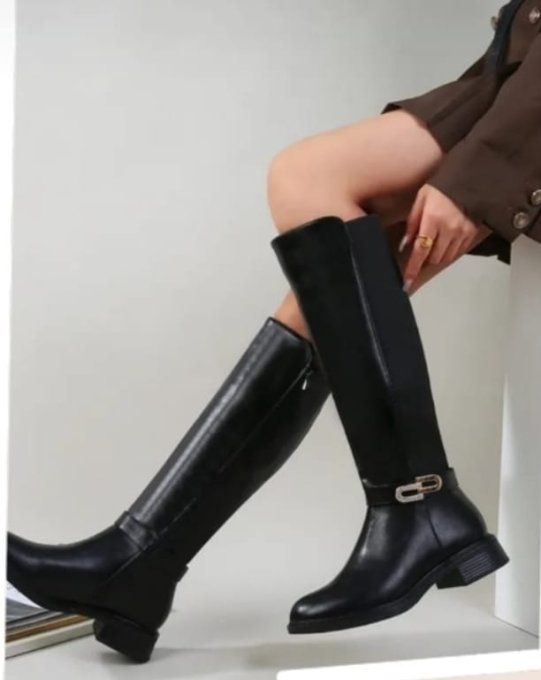 ​Bottes noires élastiquées