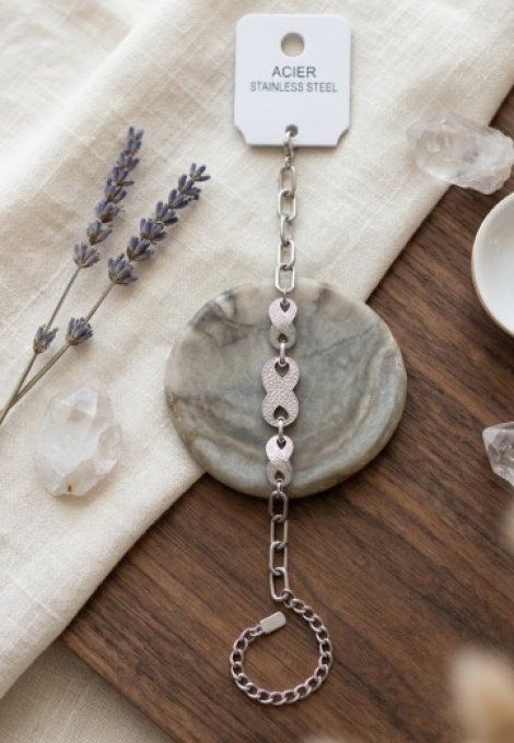 Bracelet Chaîne Maillons Infini Scintillant