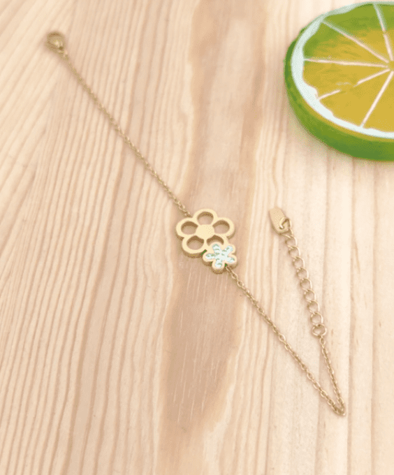 Bracelet Chaîne Trèfle / Fleur
