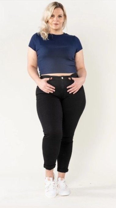 Jeans slim Noir - Taille Haute - Nina Carter 
