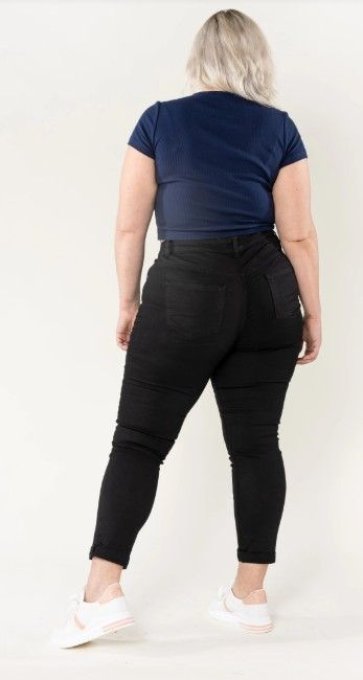 Jeans slim Noir - Taille Haute - Nina Carter 