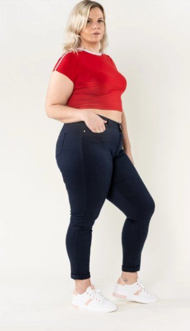 Jeans denim Bleu marine          Nina Carter 