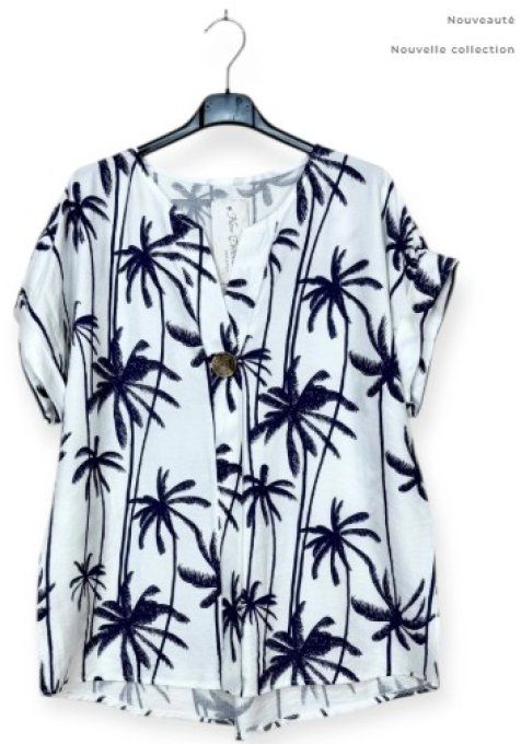 Blouse palmiers