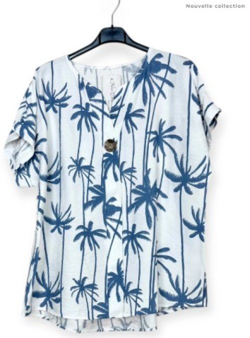Blouse palmiers