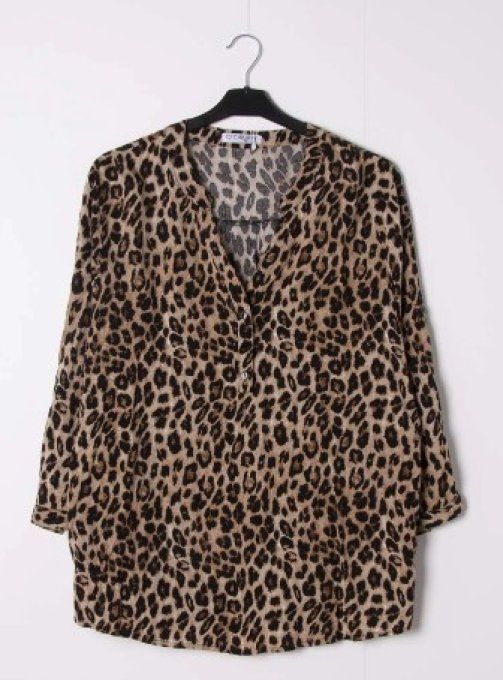 Blouse fluide Imprimé Léopard 