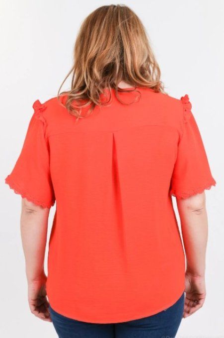 Blouse Fluide "Douceur Corail" 