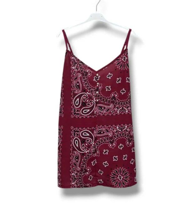Caraco à imprimé bandana & détails boutonnés