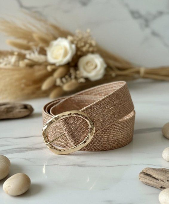Ceinture tressée élastique - Rose Gold​