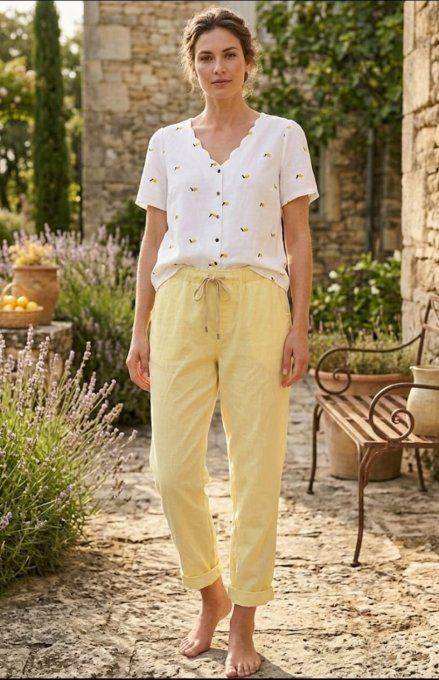 Chemise Blanche Citrons