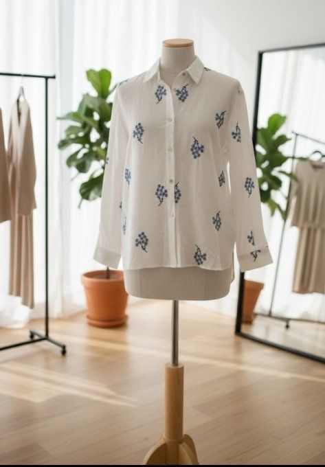 Chemise Blanche "Garden"