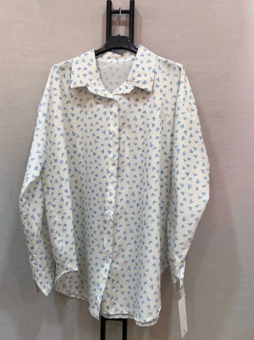 ​Chemise Imprimée au Style Romantique