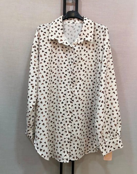 ​Chemise Imprimée au Style Romantique