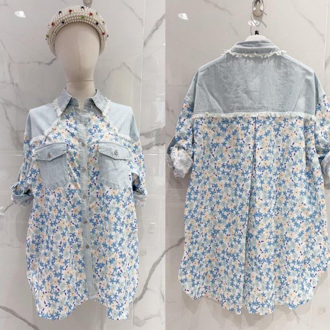 Chemise Oversize Bi-Matière