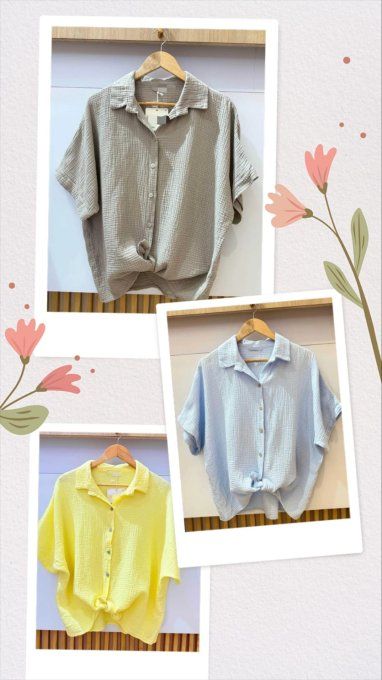 Chemise Oversize en Gaze de Coton – La Tendance Confort de l'Été !