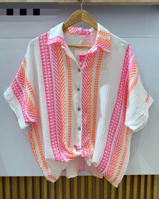 Chemise Zigzag Gaze de coton