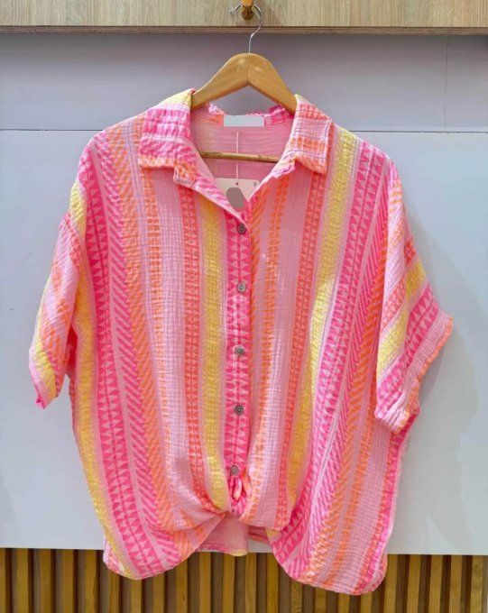 Chemise Zigzag Gaze de coton