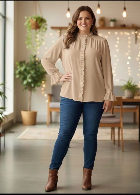 Blouse Romantique à Volants