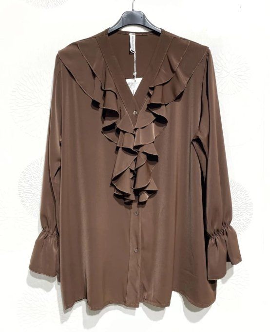 Chemisier A Volants – Le Chic Satiné