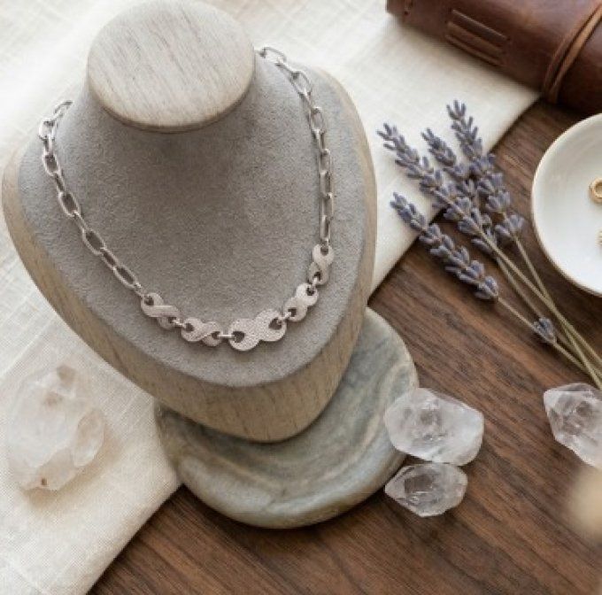 Collier Chaîne Maillons Infini Scintillant