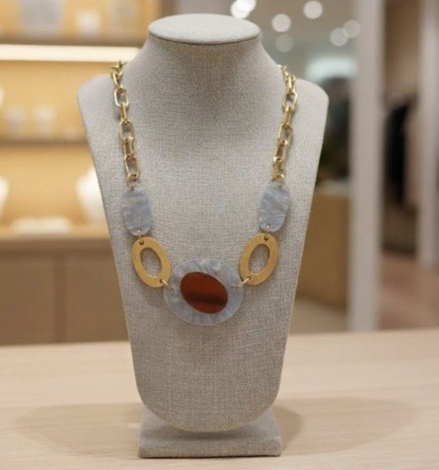 ​Collier Maillons & Plaques Ovales