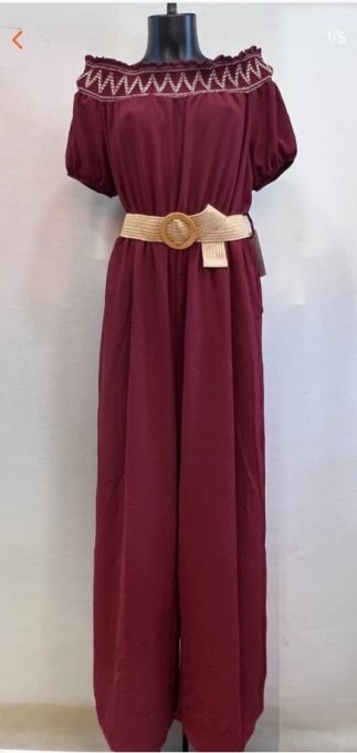 Combinaison Fluide "Élégance Bohème"  Epaules Dénudées -