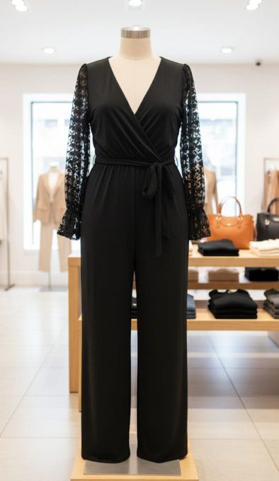 ​Combinaison Pantalon Noire Chic