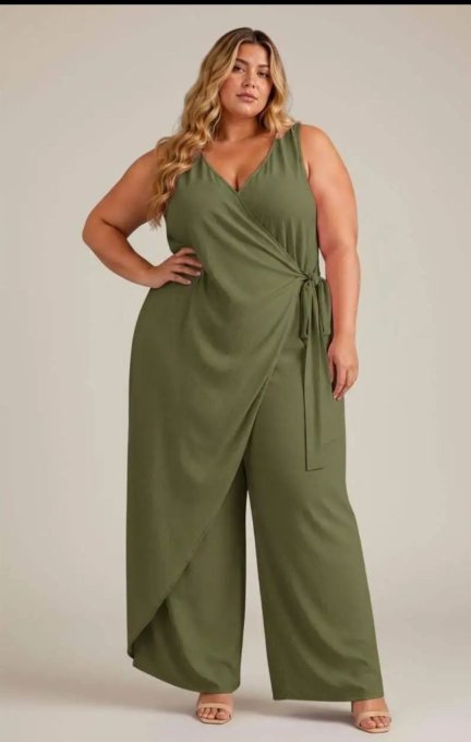 Combinaison Pantalon Cache-Cœur Fluide "Séréna"