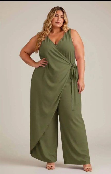 Combinaison Pantalon Cache-Cœur Fluide "Séréna"
