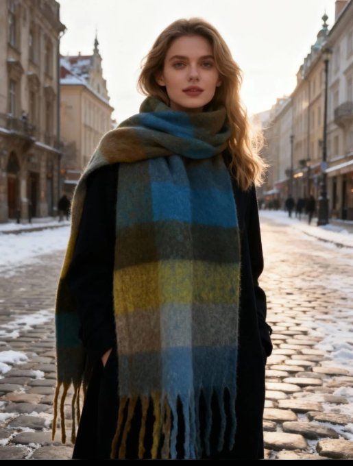 Écharpe Longue A Franges - Divers coloris