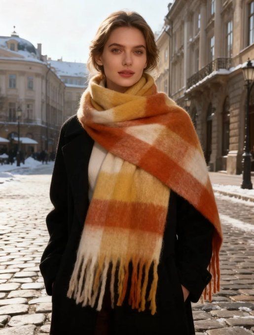 Écharpe Longue A Franges - Divers coloris