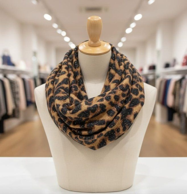 Écharpe à imprimé léopard