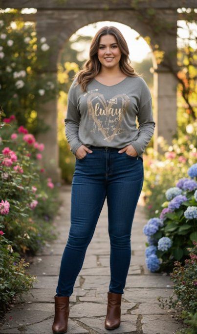 Pull fin Cœur Doré Pailleté