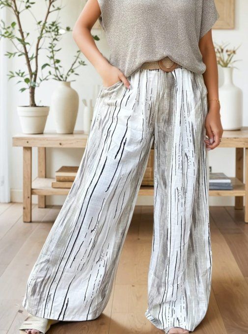Pantalon Palazzo "Horizon Artistique" ☀️ 
