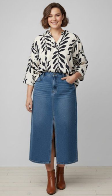 Tunique Feuillage Marine & Écru