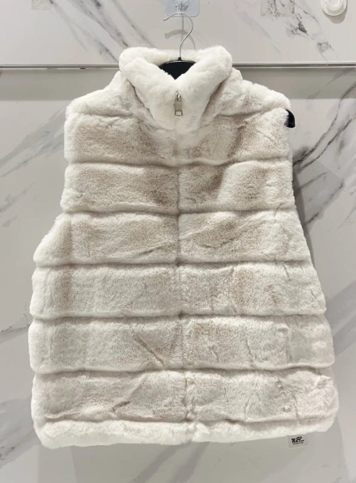 Gilet Sans Manches Fausse Fourrure  - T2