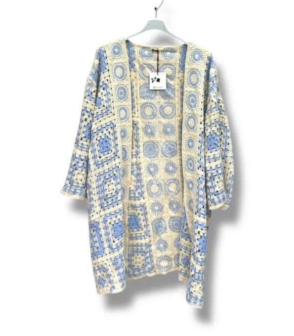 Gilet Long en Maille Crochet