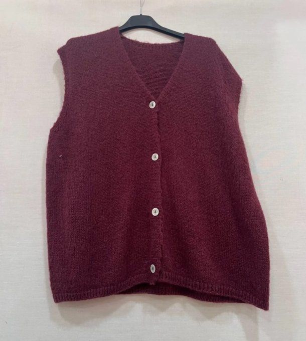 Gilet Sans Manches Bordeaux