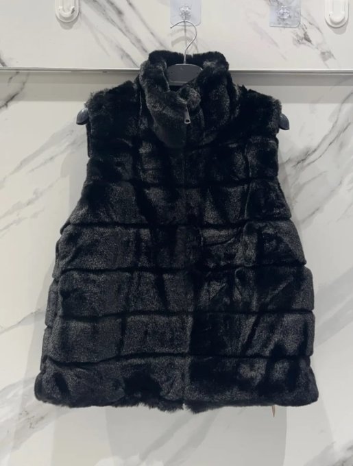 Gilet Sans Manches Fausse Fourrure  -  T3