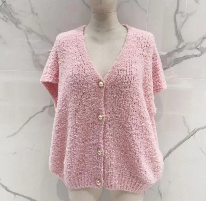 Gilet sans manches Rose pâle