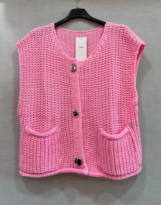 Gilet sans manches Rose
