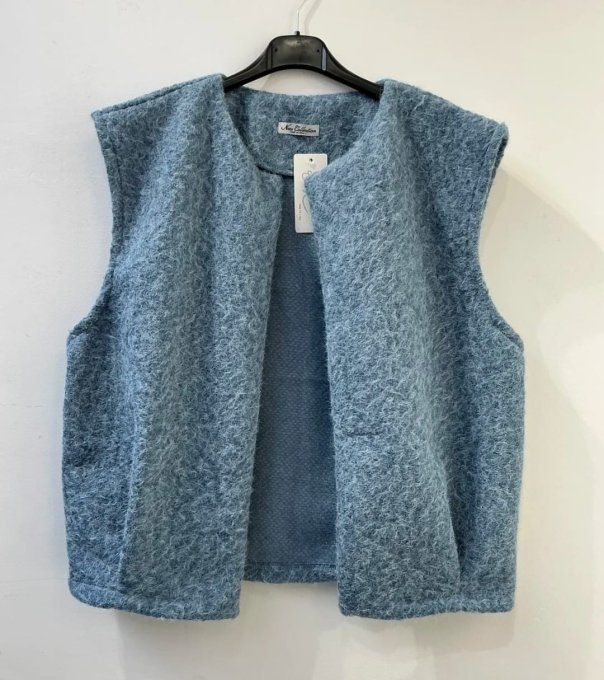 Gilet SM bleu jean