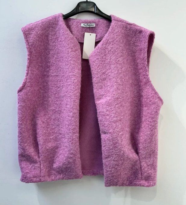 Gilet SM vieux rose