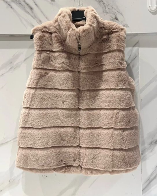 Gilet Sans Manches Fausse Fourrure  -  T3