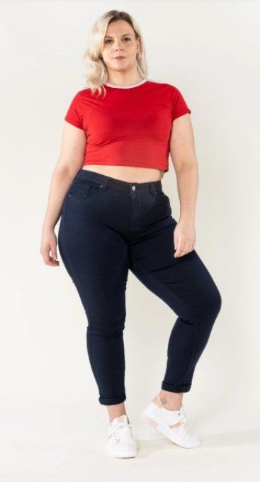 Jeans denim Bleu marine          Nina Carter