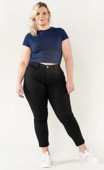 Jeans slim Noir - Taille Haute - Nina Carter