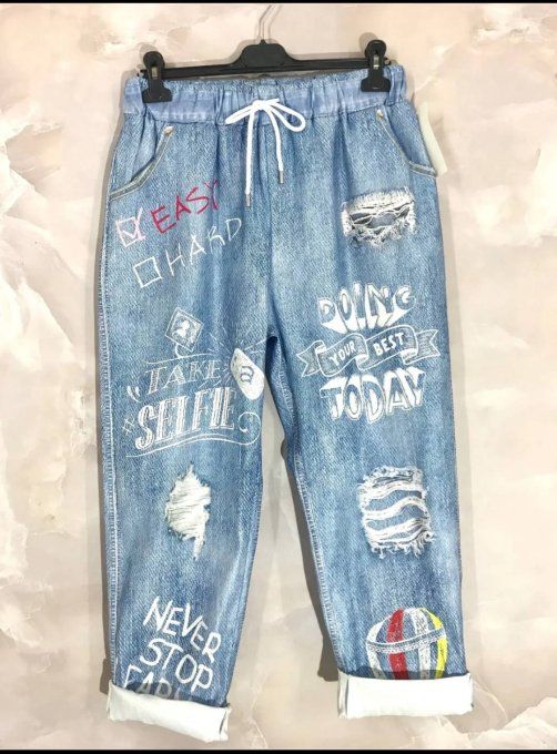 Jogger à Inscriptions "Street Art