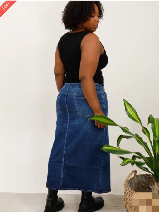 Jupe Longue en Jean Denim Fendue ✨