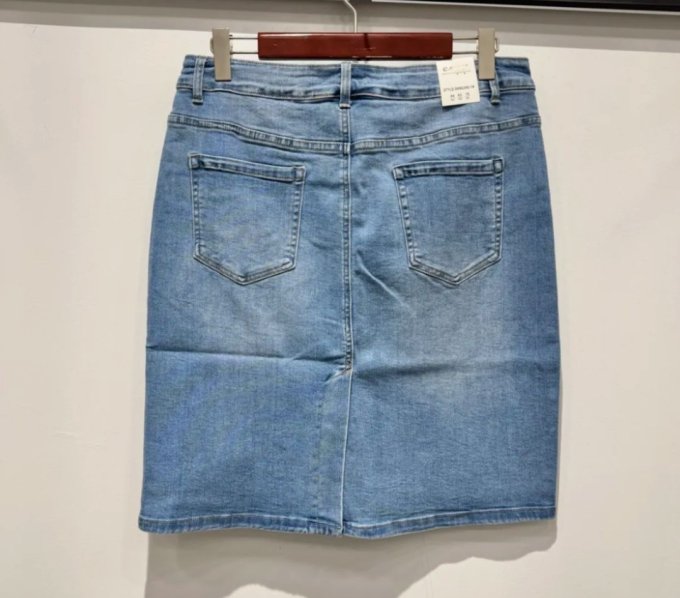 Jupe Droite en Jean Bleu 